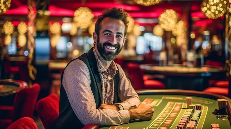 Kategori Live Dealer dengan pilihan studio multi-kamera Halaman kategori Live Dealer dengan tab studio blackjack, roulette, dan baccarat